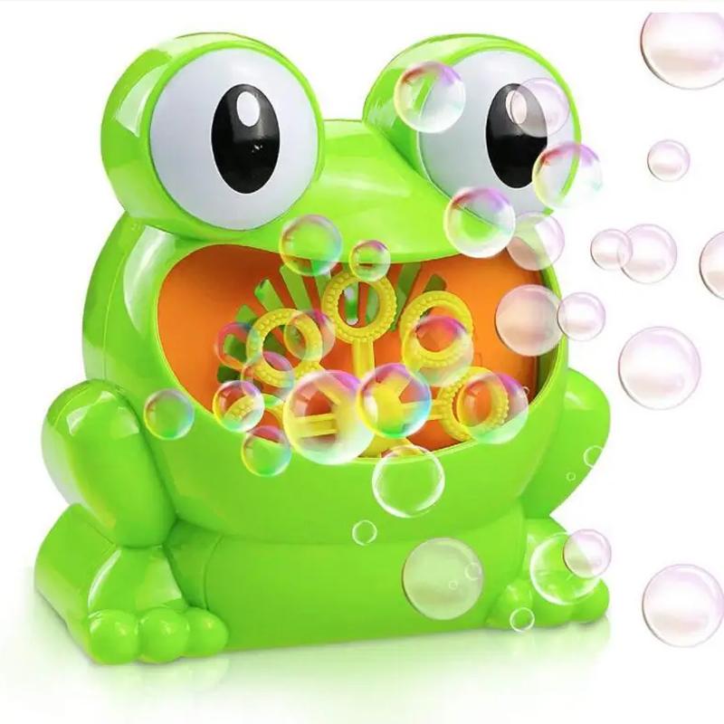 Hot Cute Funny Frog Automatic Bubble Machine Blower Maker Party Summer Outdoor Toy For Kids  And Drop Shipping