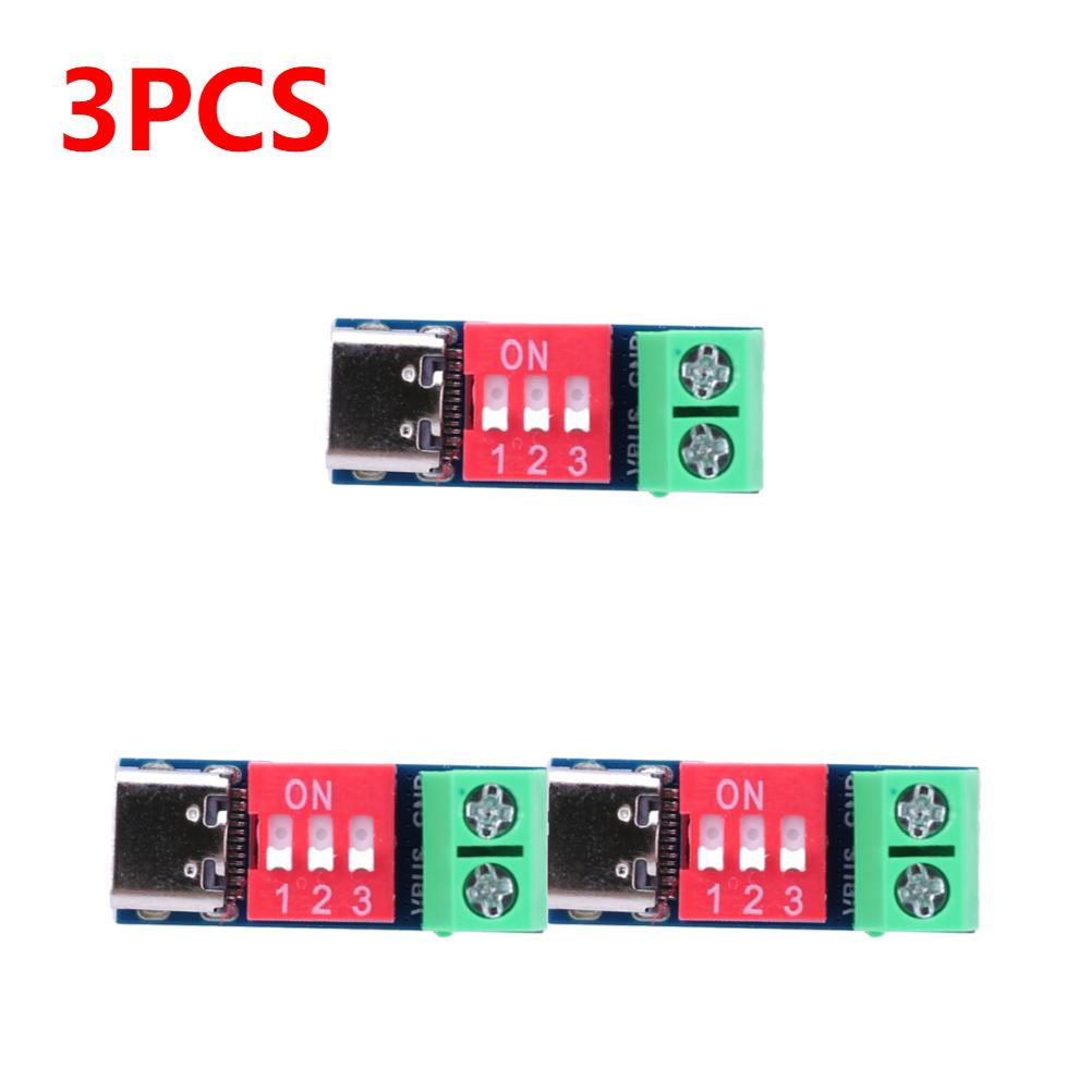 1-5PCS PD Fast Charging Test Board 5-20V Adjustable PD Trigger Board Module USB Type-C 100W Voltage Connetor Power Supply Acces