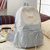 Schoolbag New Sweet Girl Backpack Korean Versatile Bow Polka Dot Versatile Light Commuter Bag Large Capacity School Bag