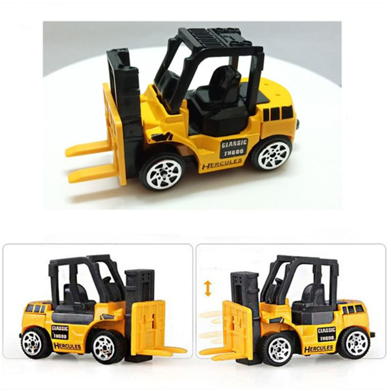 Children's Engineering Vehicle Toys Simulation Alloy Mixer Forklift Toy Model Inertia Car Best Birthday Gift For Boys