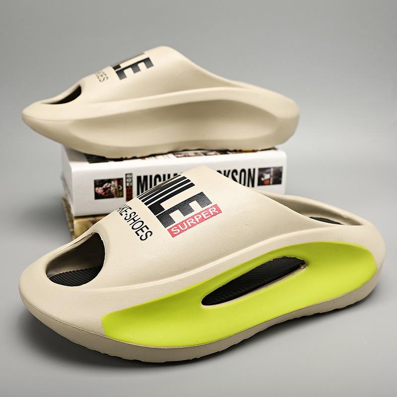 

Slippers men s outer wear summer fashion casual non-slip, deodorant and wear-resistant thick bottom heightening sports beach sandals 44-45 хаки
