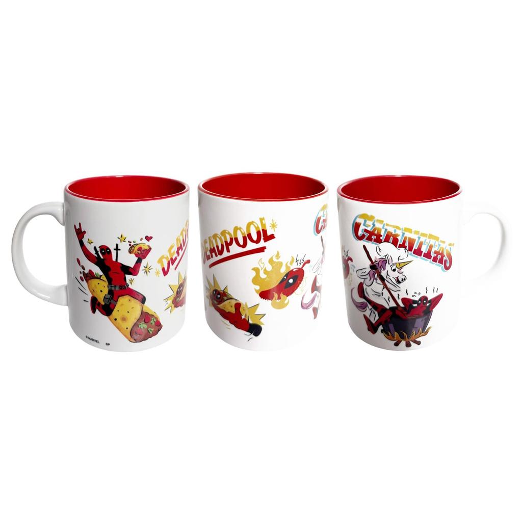 Small Planet Marvel Deadpool Chimichanga Mug, Red