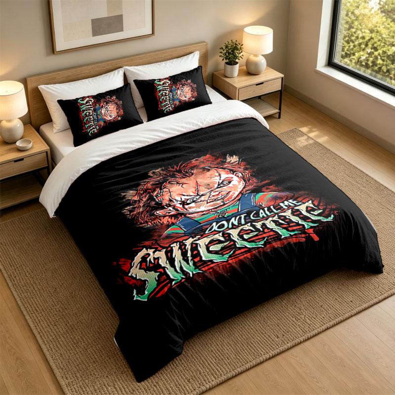 3-teiliges Bettwäsche-Set Kinderspiel Chucky Tiffany Weiche Bettwäsche und zwei Kissenbezüge Heim Schlafzimmer Dekoration
