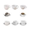 Elegant White Ceramic Coffee Cup & Saucer Set with Spoon – Ideal for Home or Hotel Use
