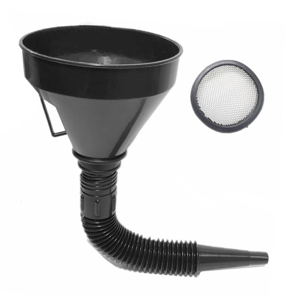 Fuel Funnel with Strainer Wide Mouth Designs Fuel Addition Funnel Debris Filter for Automotive & Motorbike Maintenance