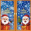 Weihnachtsaufkleber Weihnachtsmann Schneemann Glasaufkleber Fensterdekoration Schneeflocken Fensteraufkleber