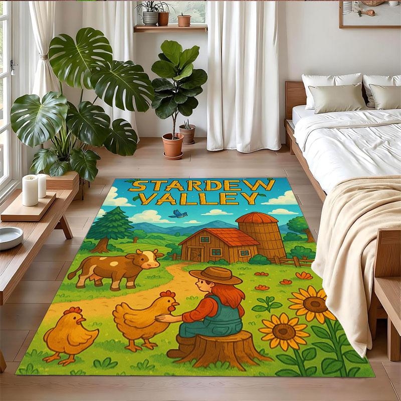 Crystal Velvet Rug Soft Non Slip Indoor Floor Mat Home DecorStardew Valley
