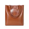Women's Genuine Leather Tote Bag - Large Capacity Underarm Handbag, Elegant 2026 New Style, Oil Wax Cowhide, Perfect for Commuting.