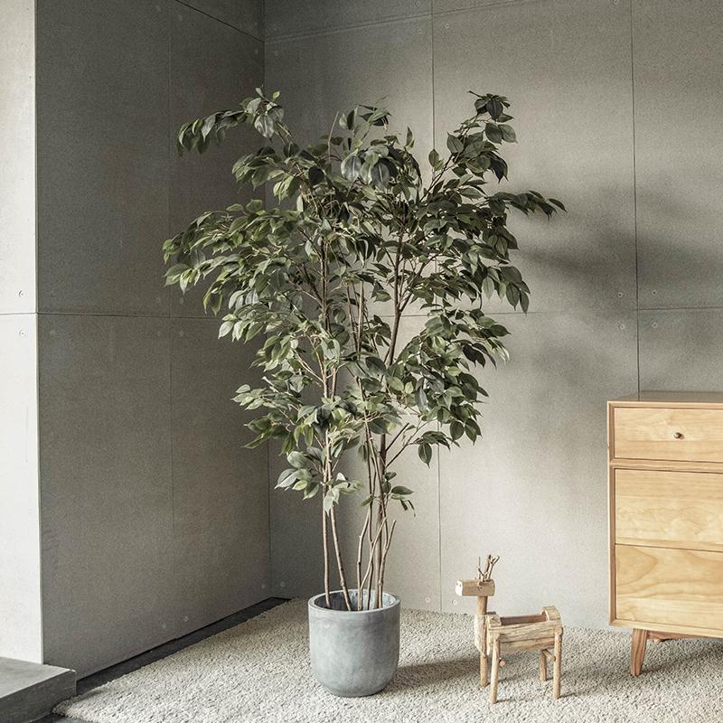 Luxury Fiddle-Leaf Fig Artificial Tree - Large Indoor Potted Plant Decor.