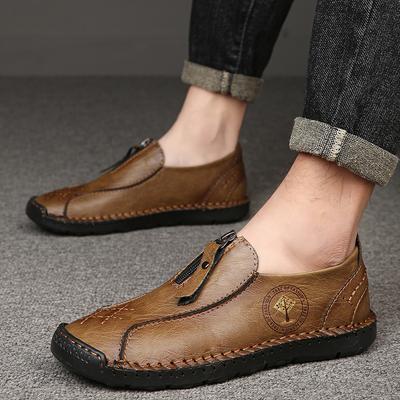 Mode Printemps 2025 Chaussures Décontractées Homme Grandes Coutures Main Marque de Mode Homme Nouvelles Chaussures Plates à Semelle Souple Décontractées Outdoor à Bout Rond