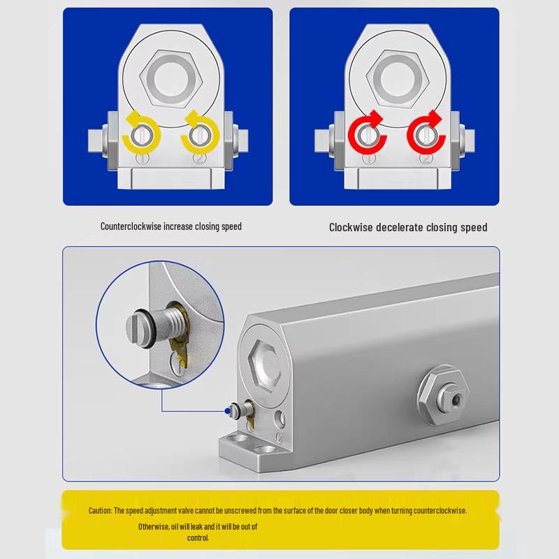 Hydraulic Silent Fire Door Closer - Push-Pull Main Door Buffer Unit