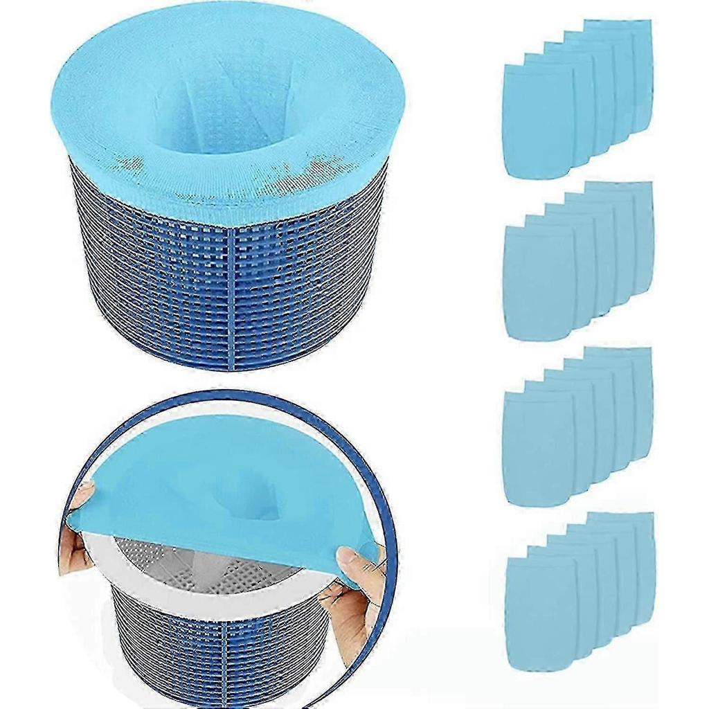 Pool Skimmer Socks, 20 Pieces Pool Skimmer Socks, Pool Filter Sock, Reusable And Super Elastic Skimmer For Skimmer Basket, Pump, Swimming Pool, Spa