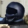 3C Certified Retro Full Face Electric Motorcycle Helmet for Men & Women - Four Seasons Half Helmet, Third Gen Scorpion Design