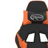 Gaming Chair with Massage Function Black and Orange Artificial Leather