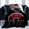 Ohio State University Potato Team Fleece Blanket - Vibrant Mascot Design, Soft And Comfortable Polyester Fiber, Suitable for All Seasons for