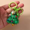 New Christmas Tree Keychain Small Bell Key Ring Women Girls Handbag Pendant DIY Handmade X'MAS Jewelry Gifts