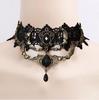 European And American Gothic Lace Collarbone Chain Women's Choker Simple Black Punk Accessory Collar
