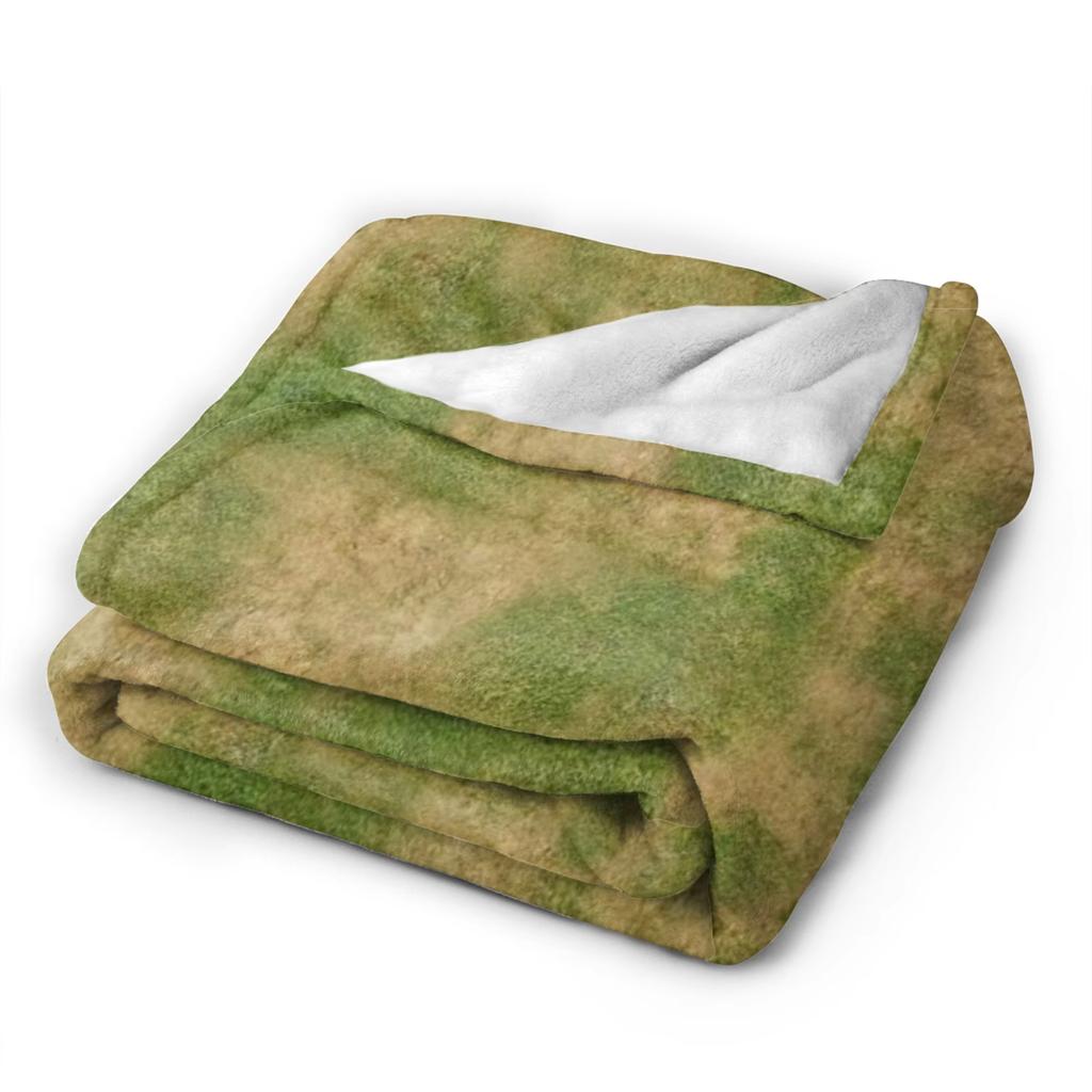 Grassland Greenery Fleece Throw Blanket | Super Warm & Comfortable | Home Decorative Blanket for Office & Living Space