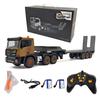 1 18 Scale Remote Control Flatbed Truck 9 Channel RC Construction Vehicle with Detachable Trailer
