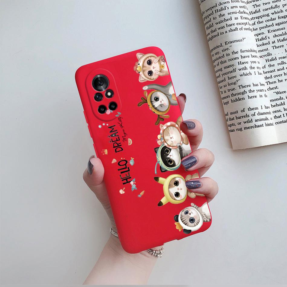 Case For Huawei Nova 8 Pro SE Silicone Flower Cat Cartoon Protector Phone Cases For Huawei Nova8 8Pro 8SE New Fundas Back Cover