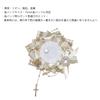 YUYAKESHI Ita Bag Rosette, Handmade Ribbon Wedding-Style Ita Bag Decoration, Cute Rosette with Cross and Rhinestone Decoration (Off-White, Fits 58mm