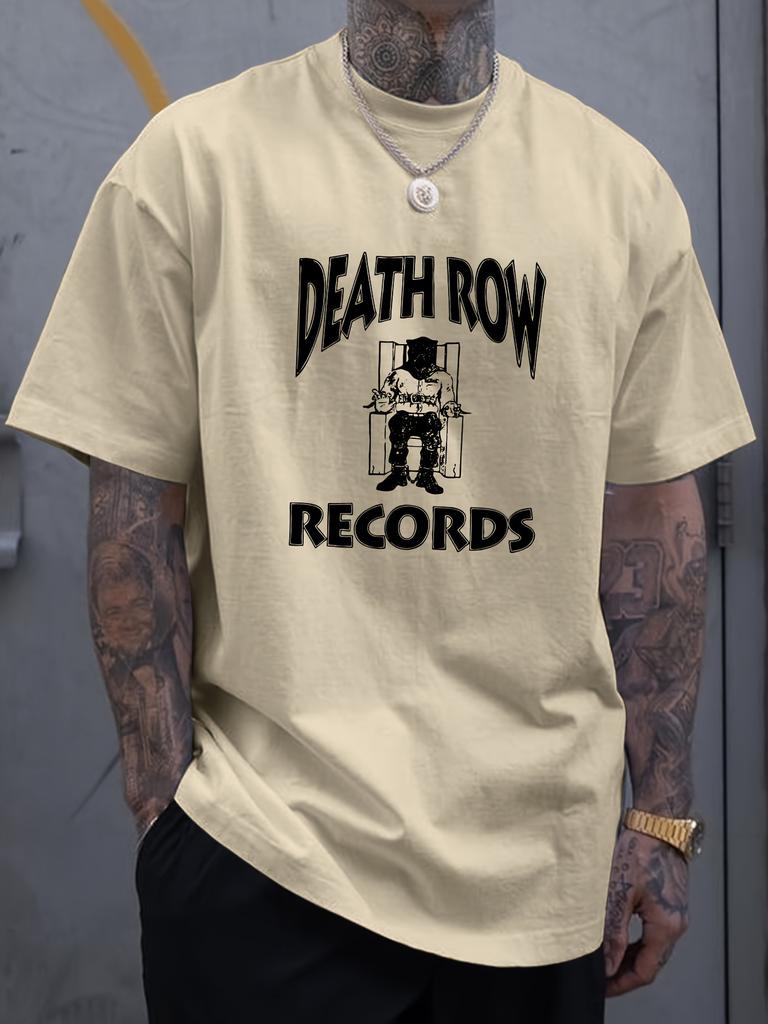 Vibrant Portrait Printed Crew Neck T-Shirt - Trendy Fashion Men's Casual Tees - Soft, Breathable, Relaxed Fit, Short Sleeve,