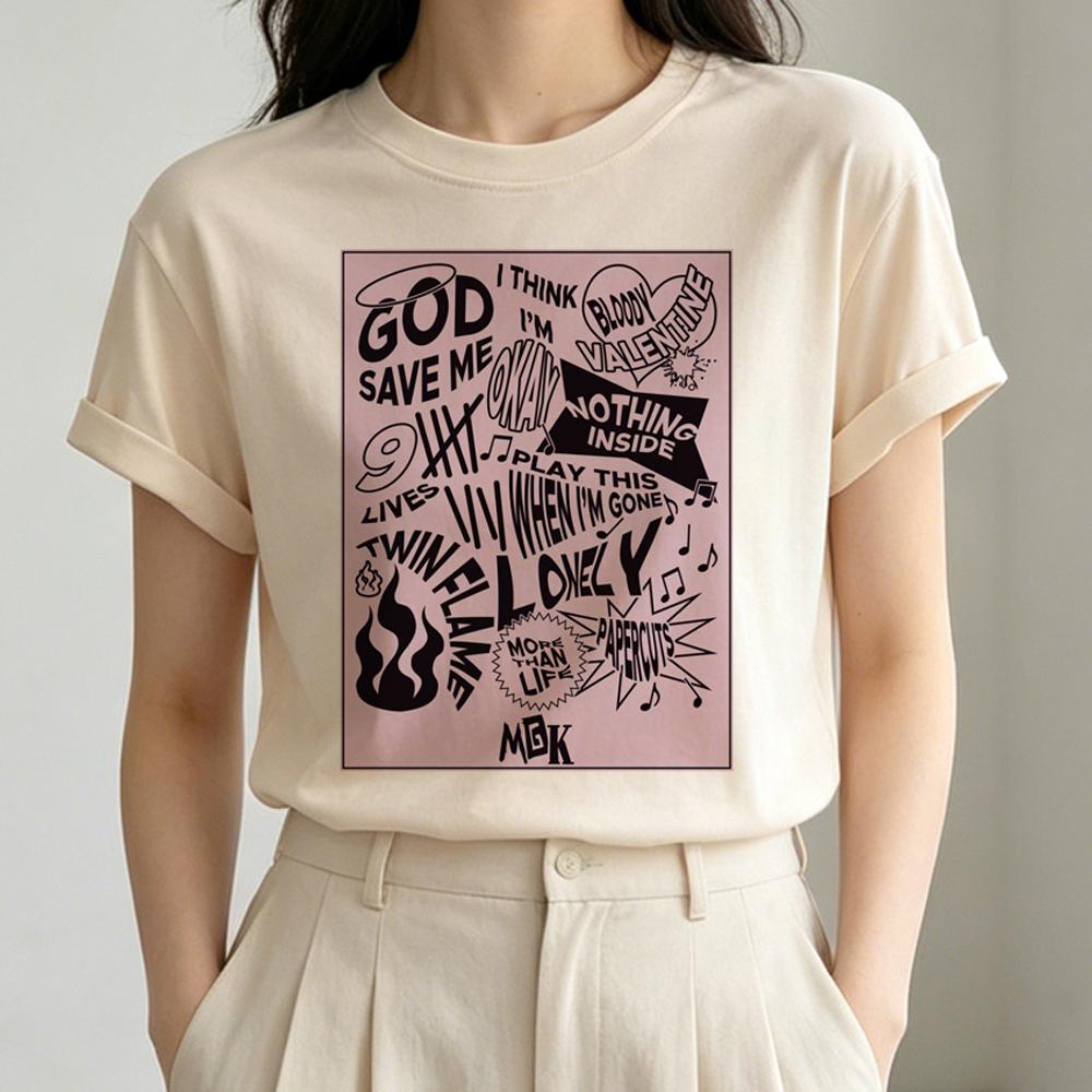 Mgk top t-shirts damen dollette Retro party yk jojifuku t-shirt koreanische mode ästhetik baddie billig streetwear
