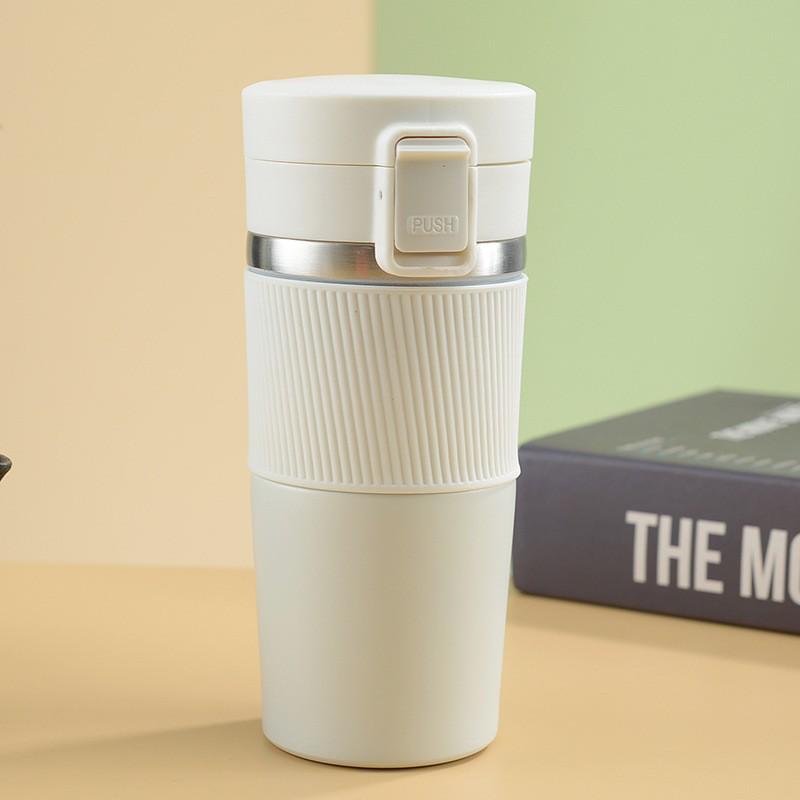 Elegant European-Style Insulated Travel Coffee Mug - Double Layer 304 Stainless Steel, Large Capacity & Portable