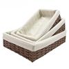 Handmade Woven Seagrass Storage Basket Organizer Bin for Desk Shelf Closet Farmhouse Decor for Snacks & Cosmetics