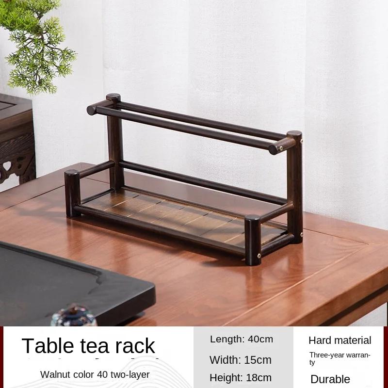 Desktop Bogu Frame Solid Wood Table Tea Set Purple Clay Pot Frame Display Room Storage Bamboo Trays Decorative Coffee Holder