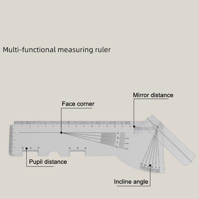 1Pcs Multifunctional Auxiliary Eyeglass Adjustment Measuring Tools Oblique Angle Ruler Distance Meter Eye Ophthalmic Tool