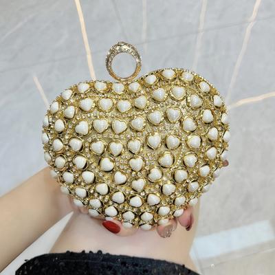 Dinner Chain Mouth Red Envelope Party Evening Dress Cross-body Bag Exquisite Hand-held Small Bag