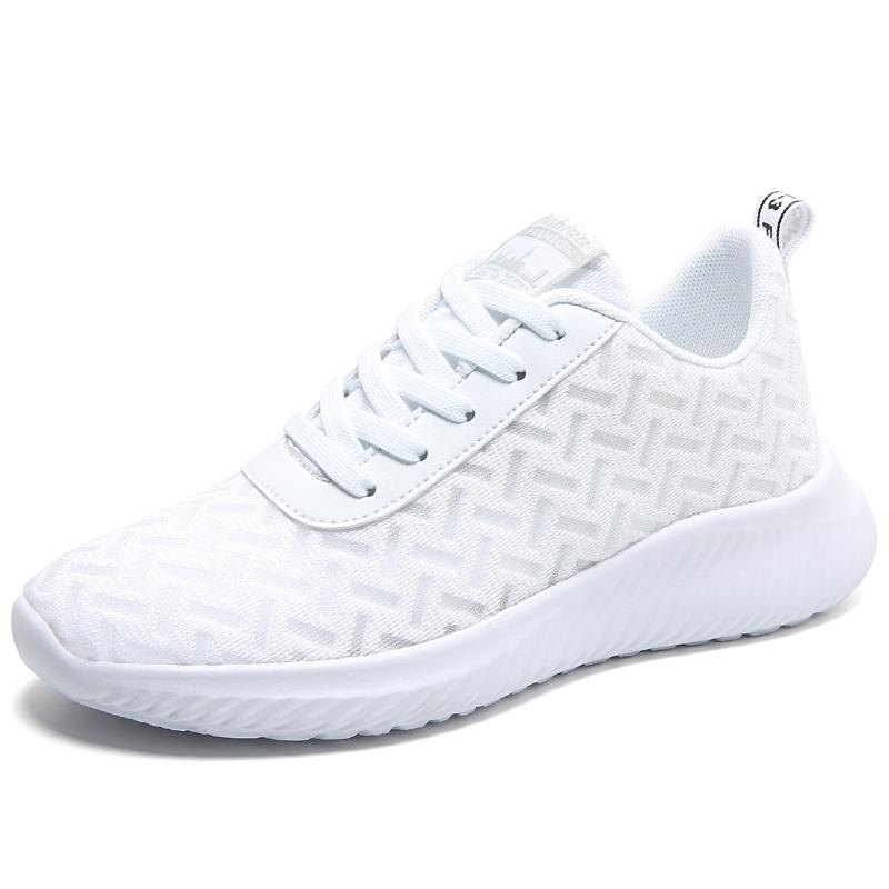 Fashion Women Running Walking Shoes Mesh Light Sneaker Fitness Sport Flats Comfortable Breathable Black Fitness Size 35-42 Loafers