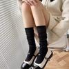Thin Slim Calf Socks Solid Color Mesh Long Socks New Stacked Socks  Women Girl