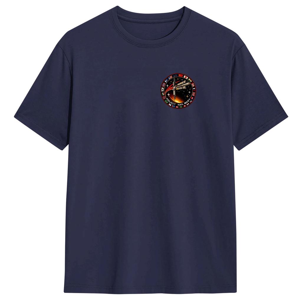 Project Hail Mary Space Mission Patch TShirt Summer 100 Cotton T Shirts For Male Design Tshirt Short Sleeve Awesome Top Tees