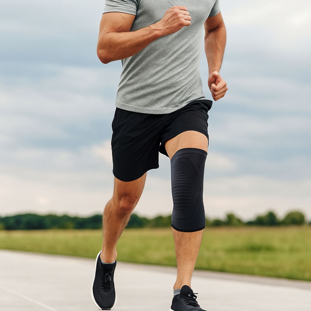 1 Pair Anti-slip Sports Knee Pads Nylon Knee Support Braces Arm Support Sleeves  Running