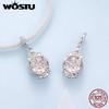 WOSTU 925 Sterling Silver DIY Birthday Charm Beads Hot Air Balloon Pink Bear Princess Dress Carousel Pendant Fit Bracelet Neck