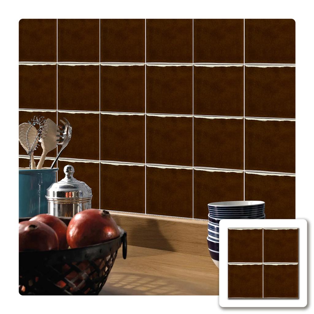 10 Pieces Of European Solid Color Square Brick Wallpaper Self-Adhesive Kitchen Waterproof And Oil-Proof Thickened Tile Sticker Wall Sticker