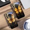 Flammen Warmes Schmetterling Für Samsung Galaxy S20 FE S21 S22 S23 Plus S24 Ultra 25Ultra S21+ S9+ S22Plus Goldene Glas Handyhülle