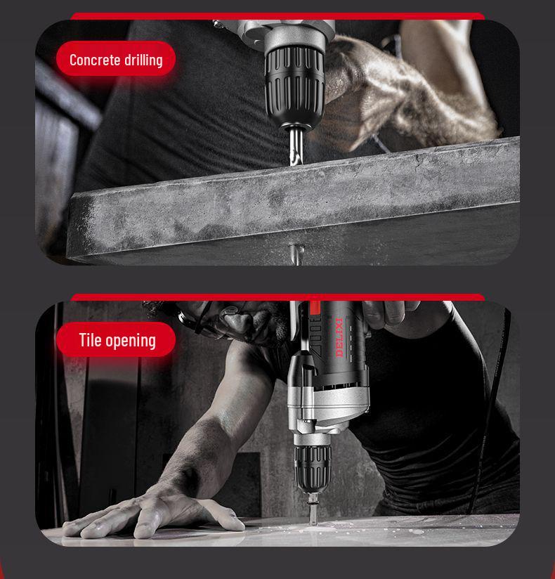 Delixi Handheld 220V Multi-Function Electric Drill and Screwdriver