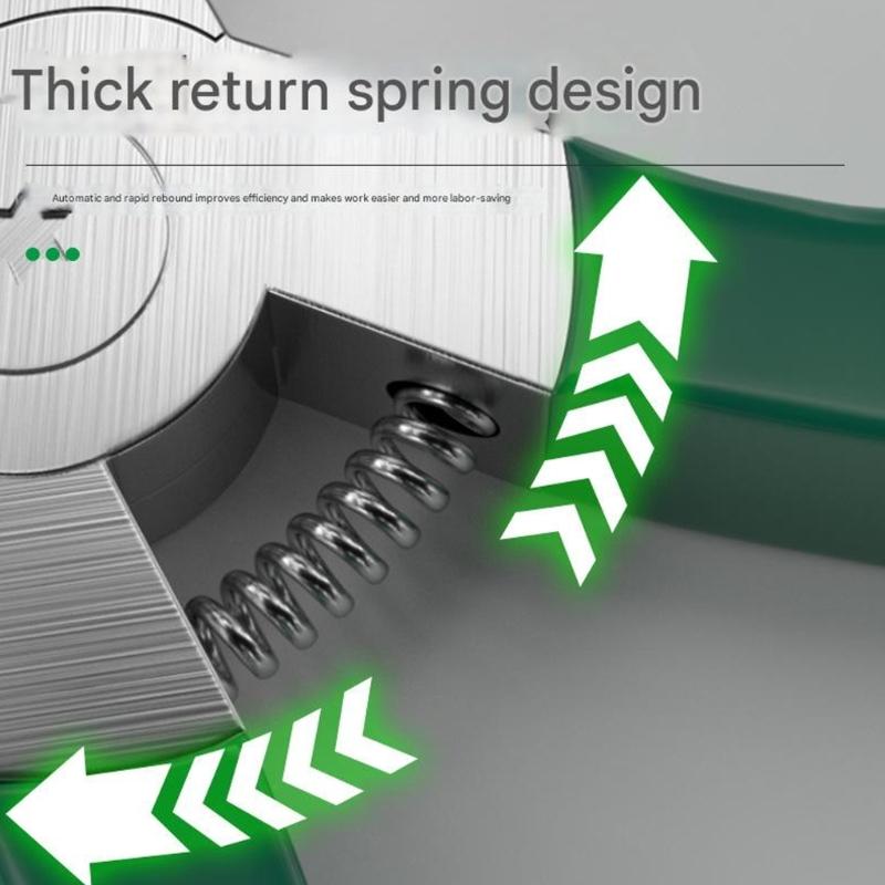 Premium Stainless Steel Reinforced Diagonal Cutting Pliers High Hardness Design Effortlessly Spring Action Cutting Tool