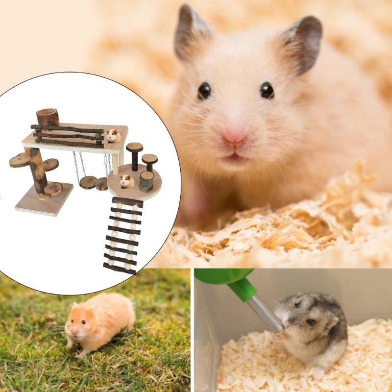 Small Pet Ladder for Hamster Cage Entertainment Jumping Platform Climbing Toy Multiple Playground Toy for Small Animals