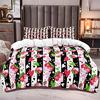 Pink Strawberry Cute Bedding Set Duvet Cover Set 3D Print Fruit Pattern Quilt Cover Pillowcase King Queen Size For Kids Boy Girl