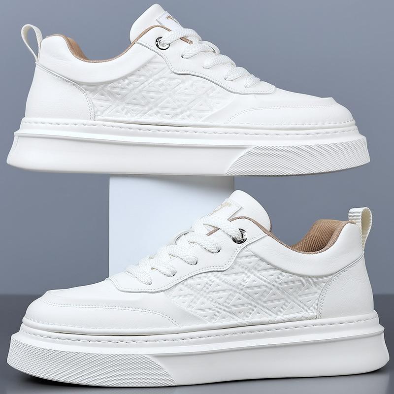 Spring and Autumn new men's shoes fashion Korean version versatile cowhide breathable casual sports shoes men's board shoes
