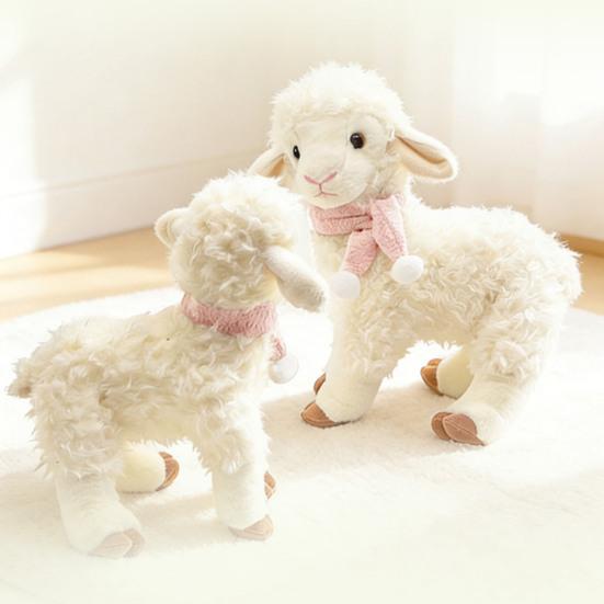 Plush Sheep Toy Small Stuffed Animal Sheep Doll Cute Soft White Little Lamb Toy for Kids Boys Girls Birthday Home Decor