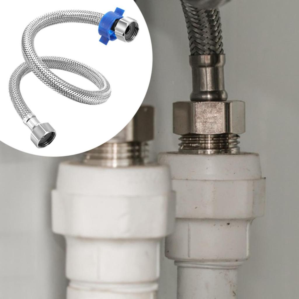 and Cold Water Faucet Inlet Hose Flexible Supply Line for Home Use 60cm