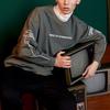 Li Ning Sweatshirts Men's Green Crew Neck Moderate Regular AWDP305-3