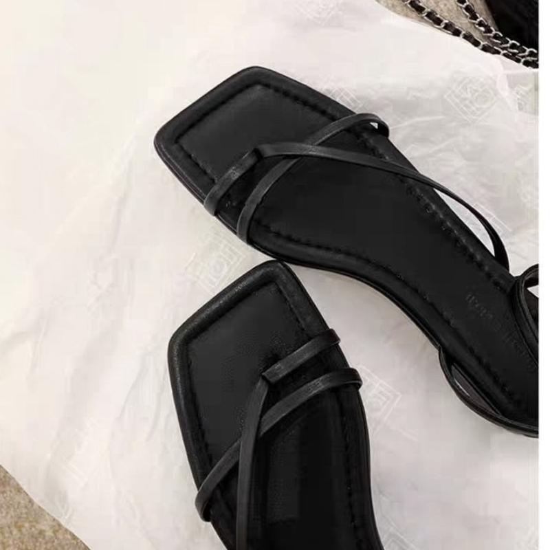 Mode 2025 Sommer Neu Damen Sandale Mode Offene Zehen Schmaler Riemen Damen Elegant Gladiatorschuhe Outdoor Kleid Flats Sandalen