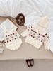 New Style Baby Bodysuit with Suspenders & Jacket: Spring/Fall Jacquard Bear Heart Cardigan Two-Piece Set