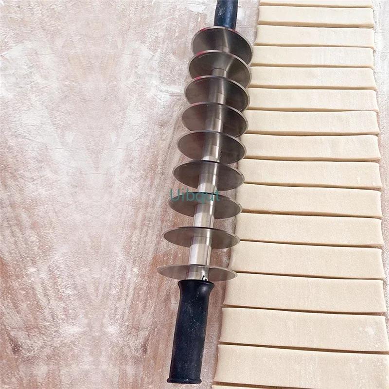 Dough stick cutter Multi wheel stainless steel roller knife Cutting knife Tool for frying fried dough sticks kitchen tools